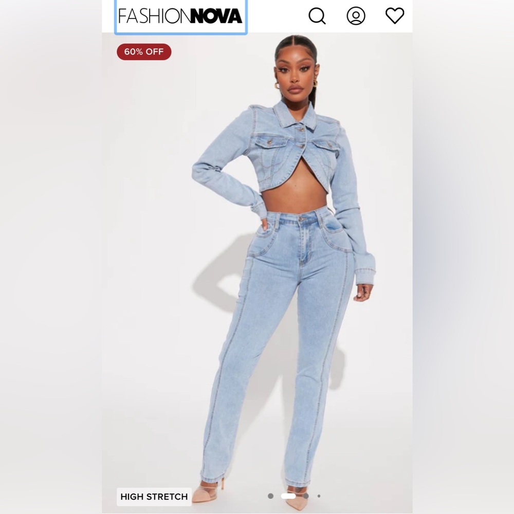 Darling Denim Bolero Set - Light Wash